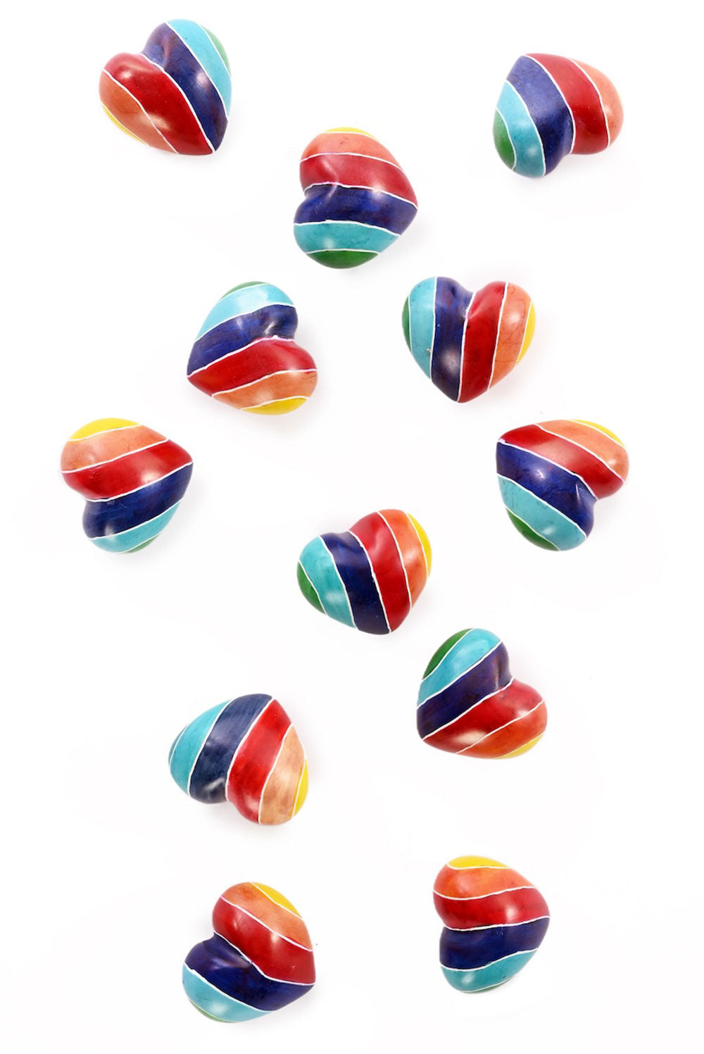 Rainbow Mini Soapstone Hearts - Valentine's Day Gifts