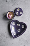 Purple Daisy Print Soapstone Ring Box