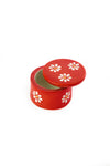 Red Daisy Print Soapstone Ring Box