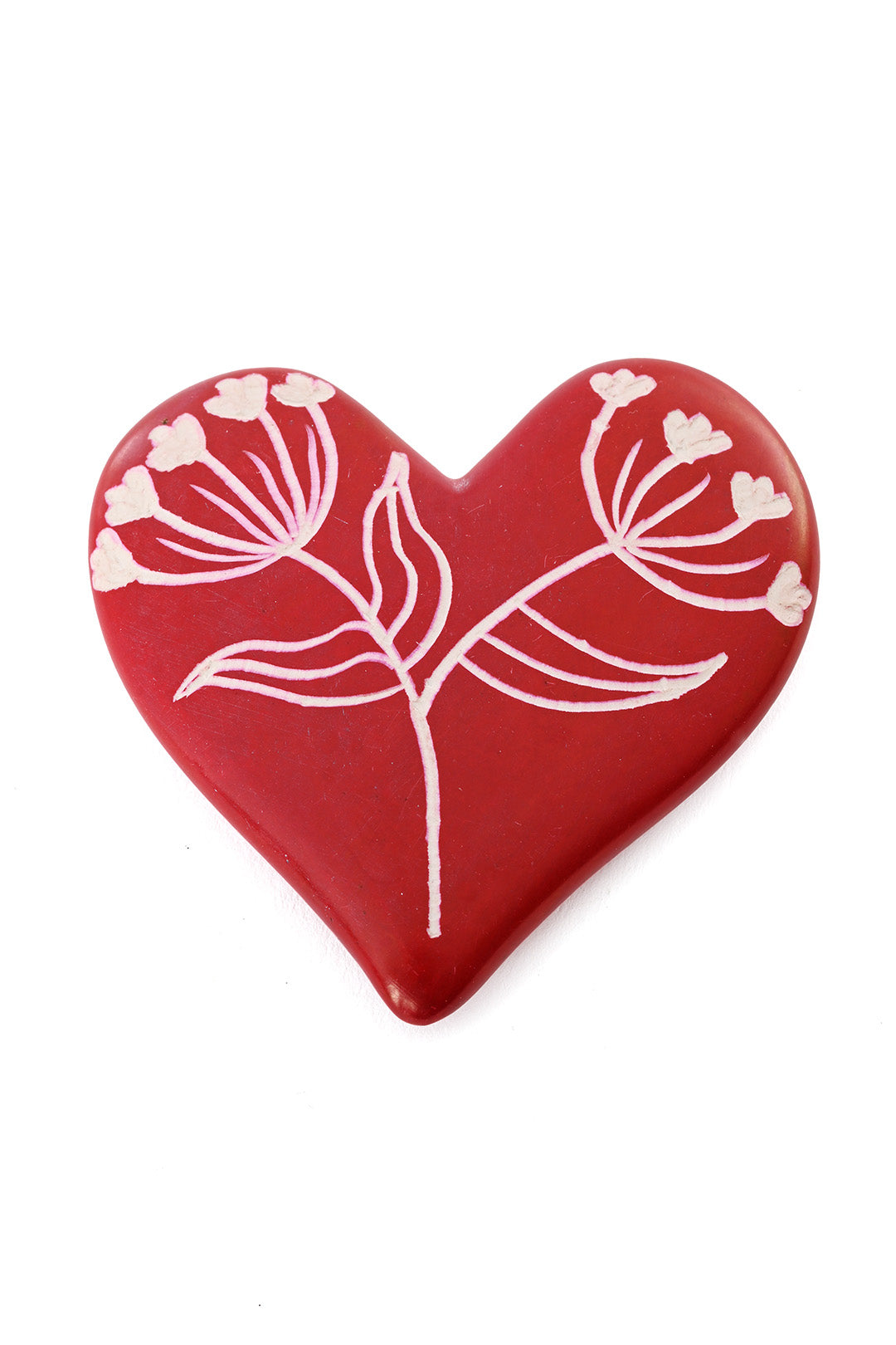 Ammi Flower Soapstone Heart Keepsake - Valentine's Day Gifts