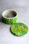 Hand-painted Botanical Soapstone Desktop Box