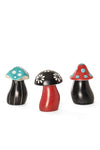 Set of Three Colorful Magic Land Mushrooms
