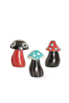 Set of Three Colorful Magic Land Mushrooms