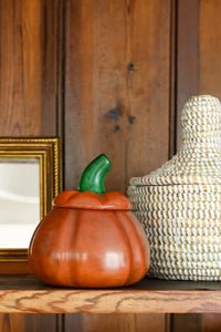 Kenyan Soapstone Pumpkin Treasure Box