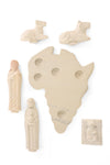 Natural Soapstone Maasai Nativity Set