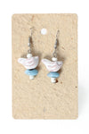 White Ceramic Bird Earrings from Kenya