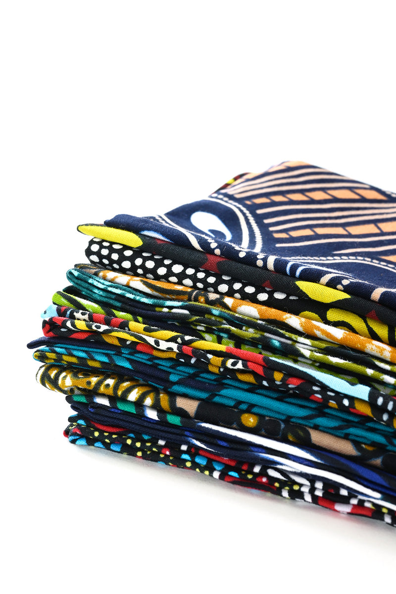 Set of 4 Assorted Colorful Kitenge Dinner Napkins – African Modern ...