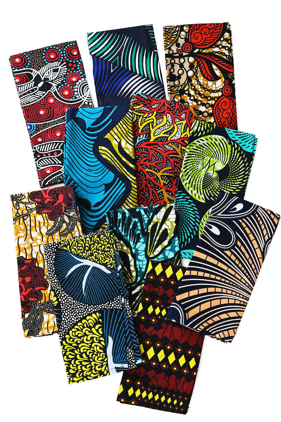 Set of 4 Assorted Colorful Kitenge Dinner Napkins