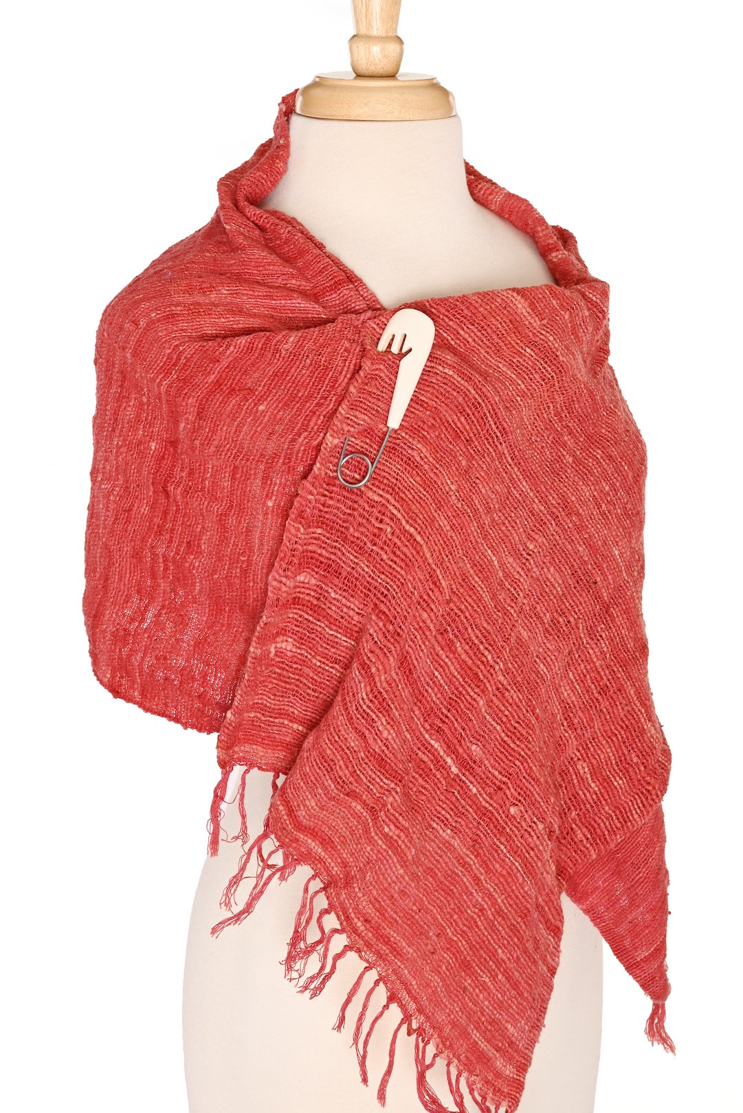 Natural Bone Scarf Pin