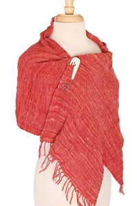 Natural Bone Scarf Pin