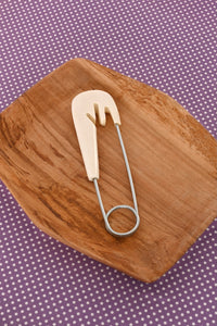 Natural Bone Scarf Pin