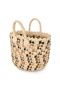 Petite Handwoven Banana & Palm Fiber Tote