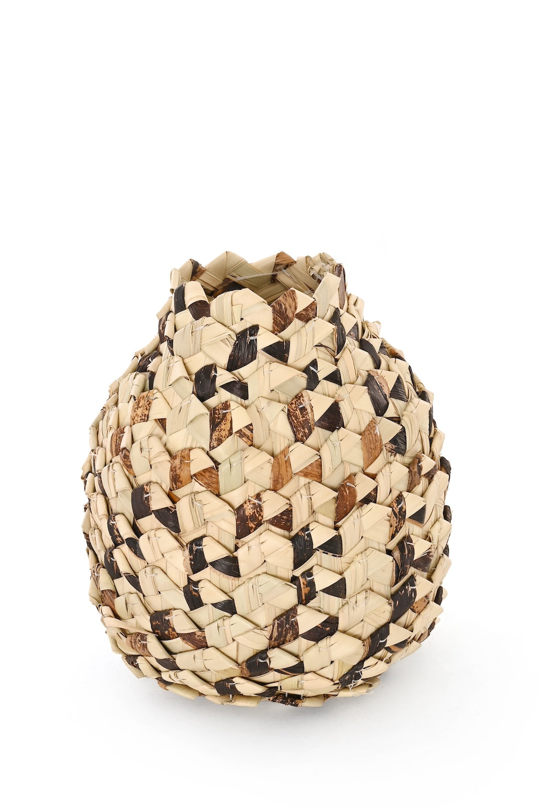 Handwoven Banana & Palm Fiber Vase