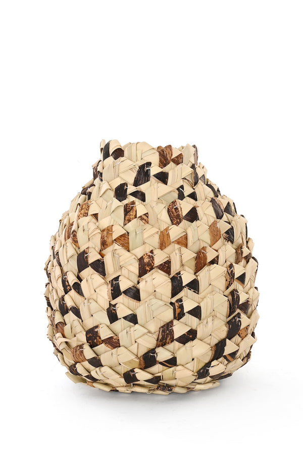 Handwoven Banana & Palm Fiber Vase