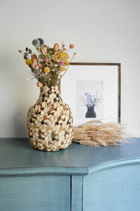 Handwoven Banana & Palm Fiber Vase