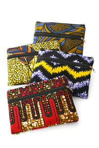 Cotton Double-Zipper Clutch by Magoso Tailors - Sold Singly in Assorted Colors