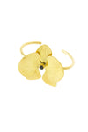 Kenyan Brass & Cow Horn Orchid Bracelet