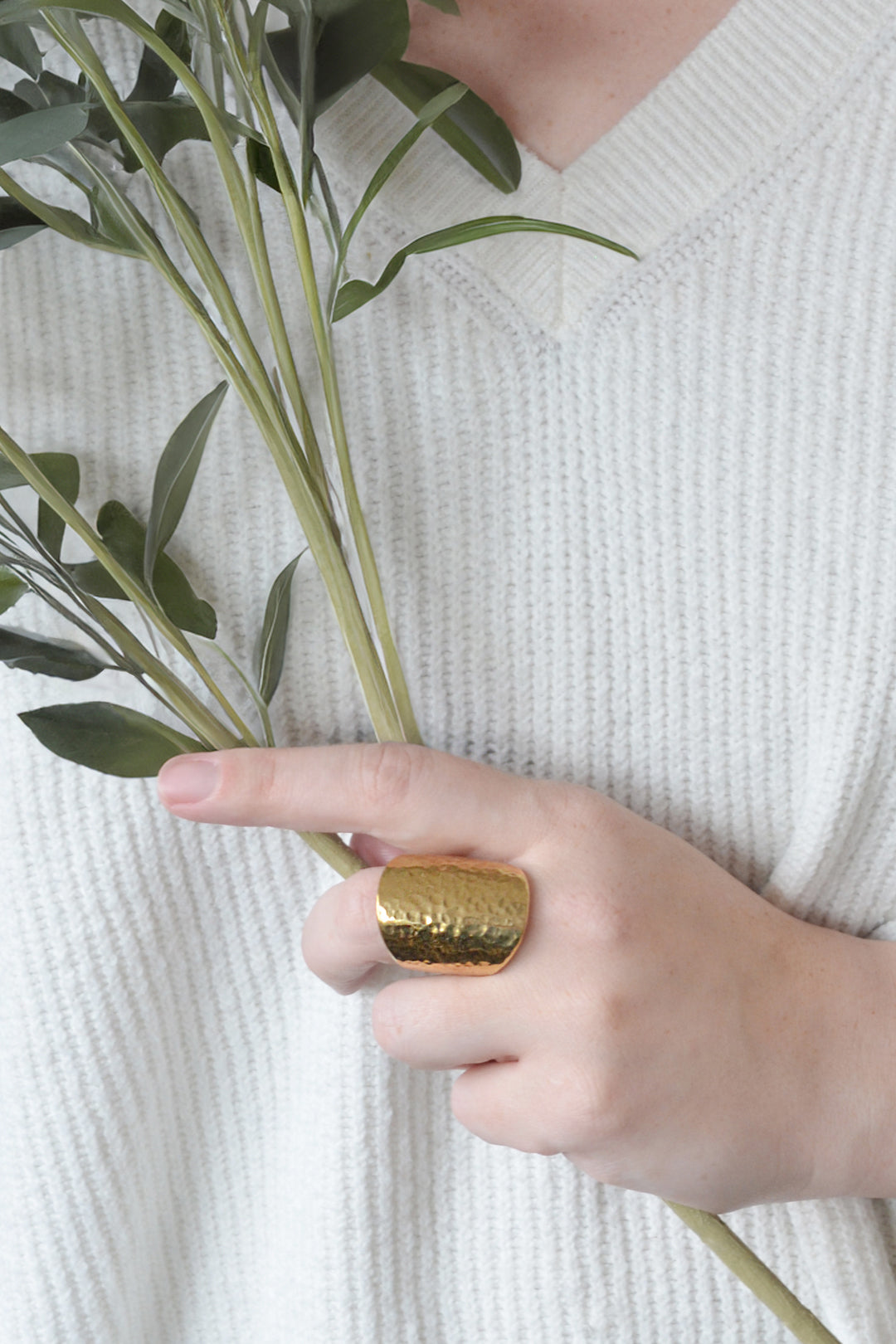 Kenyan Hammered Brass Sanctuary Ring - 2 Sizes