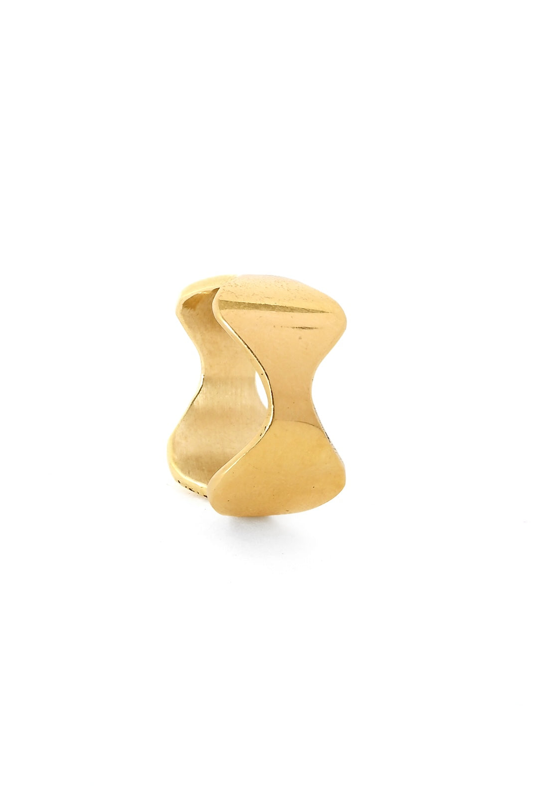 Kenyan Brass Wave Form Ring - US ring size 8
