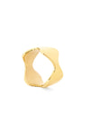 Kenyan Brass Wave Form Ring - US ring size 8