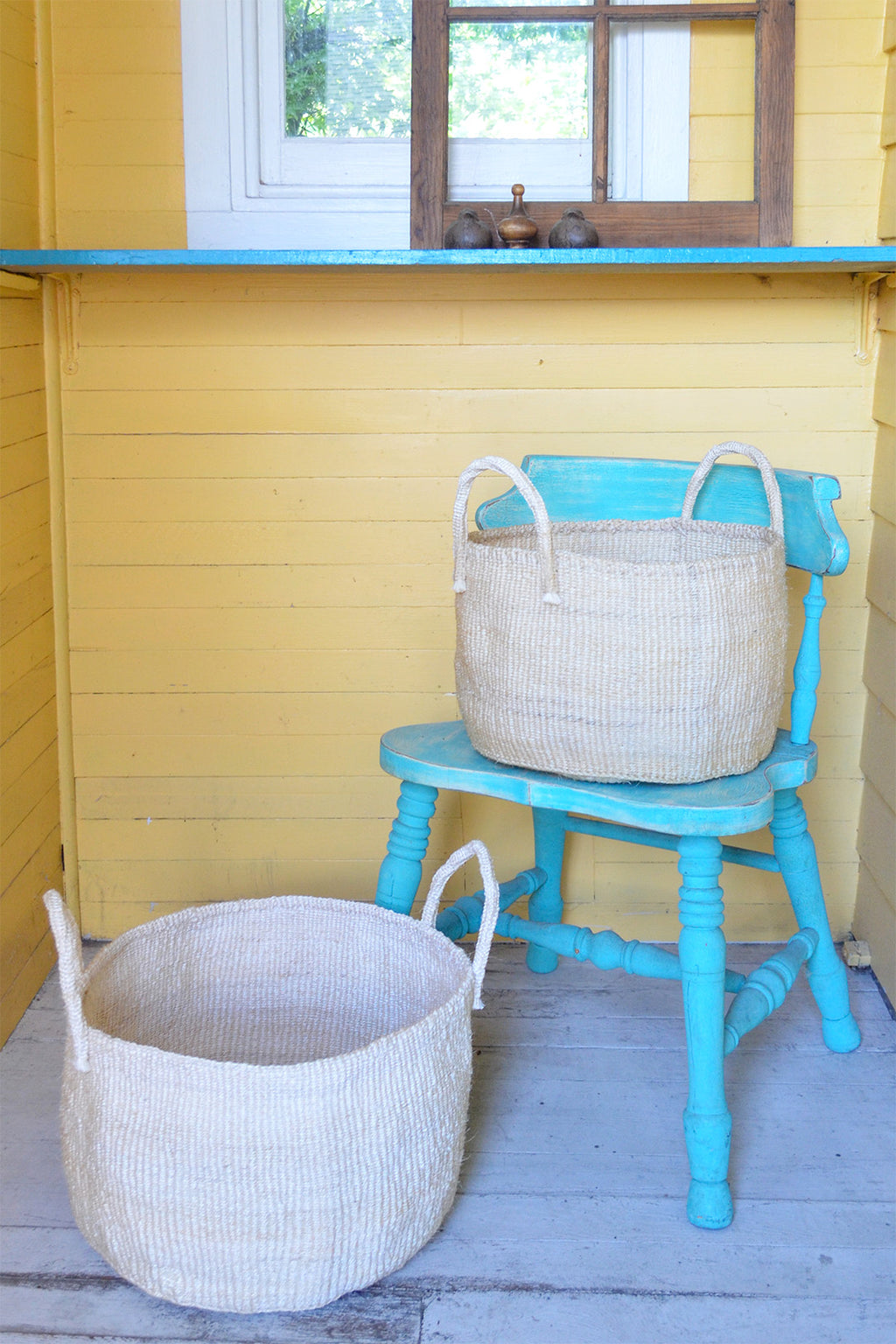 Natural Sisal Kamba Floor Baskets
