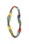 Colorful Cascade Beaded Maasai Necklace