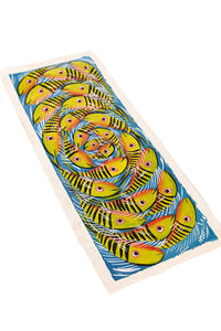 School of Cichlids TingaTinga Oil Painting from Nairobi