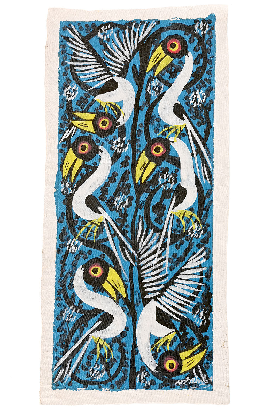Rollicking Storks Oil Painting from Nairobi