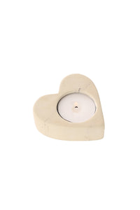 Natural Soapstone Heart Tea Light Candle Holder  - Valentine's Day Gifts