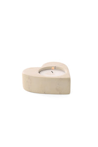 Natural Soapstone Heart Tea Light Candle Holder  - Valentine's Day Gifts