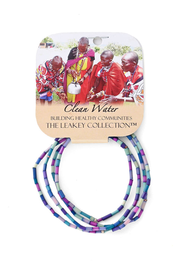 The Leakey Collection Set of 5 <i>Beads for Clean Water</i> Zulugrass Strands