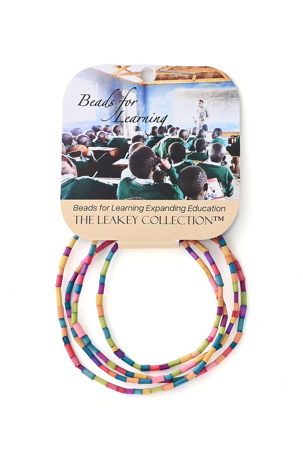 The Leakey Collection Set of 5 <i>Beads for Learning</i> Zulugrass Strands