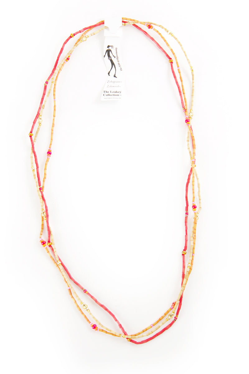 The Leakey Collection Set of 3 Zulugrass Single Strands - Sunset