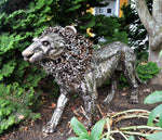 Kenyan Recycled Oil Drum Lion Statue