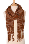 Pebbled Path Organic Cotton Scarf from Mali
