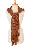 Pebbled Path Organic Cotton Scarf from Mali