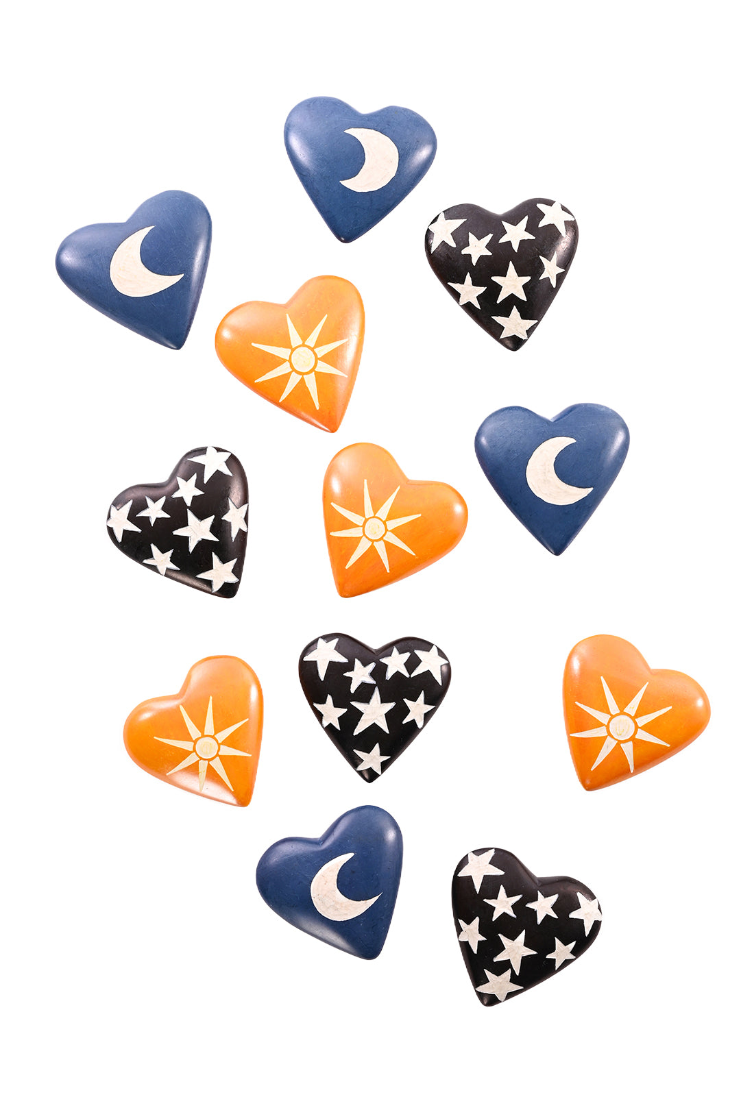 One Dozen Celestial Soapstone Heart Keepsakes - Valentine's Day Gifts