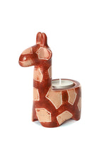 Soapstone Giraffe Tea Light Candle Holder
