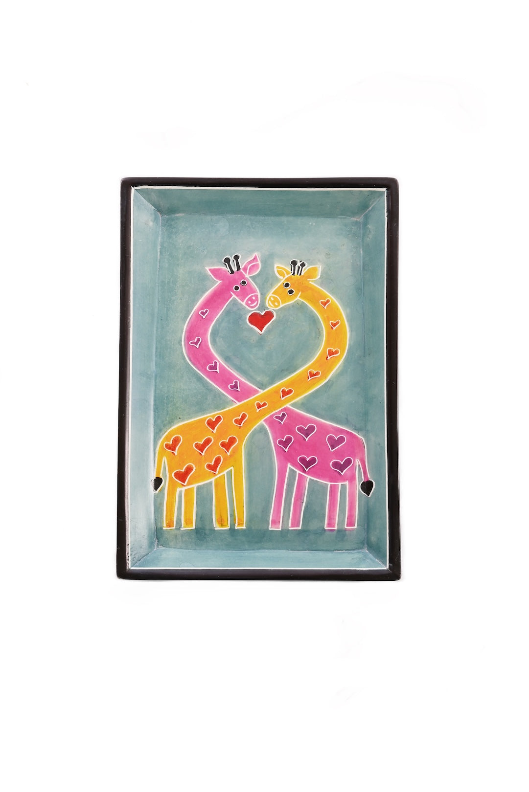 Giraffe Lovers Rectangle Soapstone Tray  - Valentine's Day Gifts