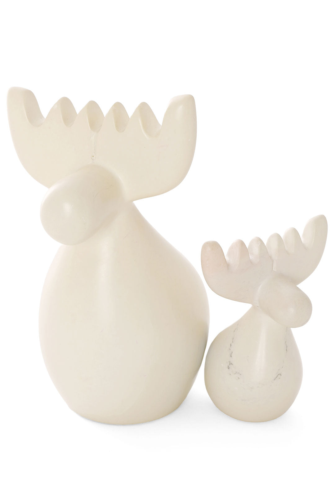 Large All-Natural Soapstone Reindeer Sculpture