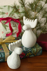 Small All Natural Soapstone Reindeer Sculpture
