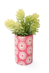 Pink Blossom Soapstone Pencil Cup or Vase