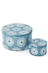 Large Blue Blossom Soapstone Storage Box