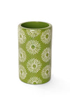 Green Blossom Soapstone Pencil Cup or Vase