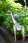 Kenyan Recycled Metal Giraffe Sculpture