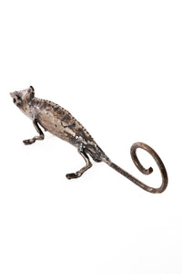 Recycled Metal Chameleon Sculpture