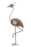 Large Recycled Metal Crested Crane