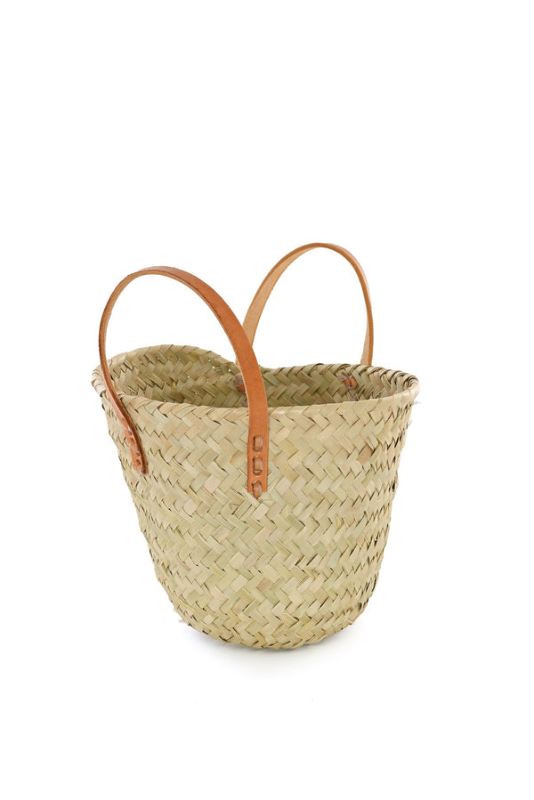 Petite Palm Shopper with Leather