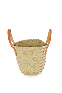 Petite Palm Shopper with Leather