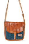 Pick-Your-Color Sisal and Leather Crossbody Bag with Adjustable Strap
